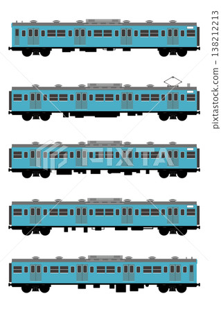 以日本國鐵103係電力動車組(京濱東北線配色)為靈感設計的火車模型。 以日本國鐵103係電力動車組(京濱東北線配色)為靈感設計的火車模型。 138212213
