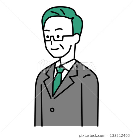 A middle-aged man in a suit is looking straight ahead. A middle-aged man in a suit is looking straight ahead. 138212403