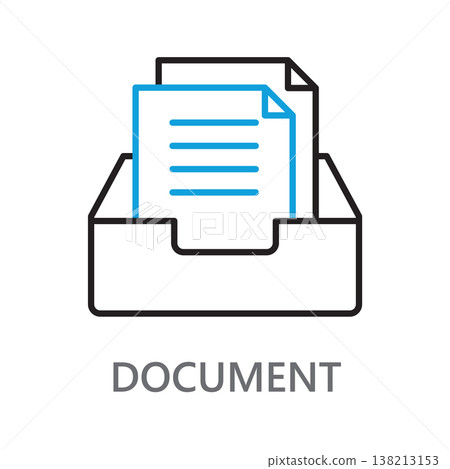 An icon representing a document on a white background. 138213153