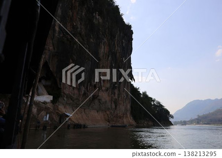 Pak Ou Caves, a limestone cave located on a cliff face [Luang Prabang, Laos] 138213295