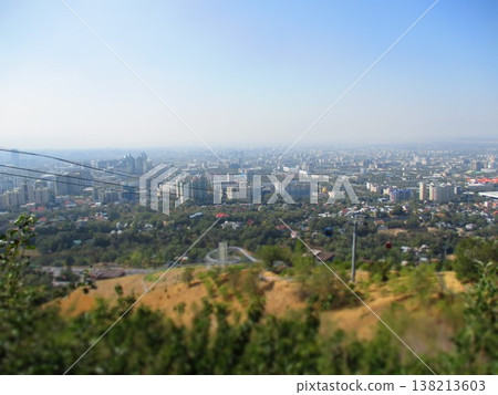 View from Kok-Tobe, Almaty, Kazakhstan (diorama style) View from Kok-Tobe, Almaty, Kazakhstan (diorama style) 138213603