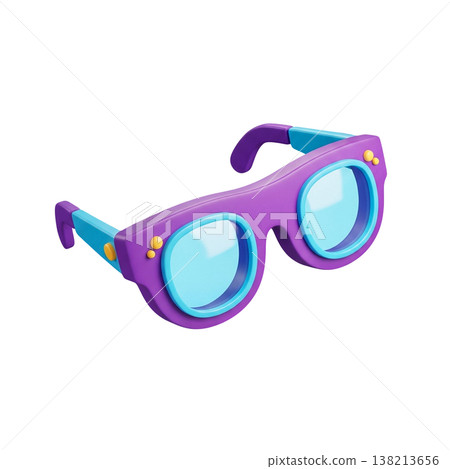 Fashionable summer glasses element design 138213656