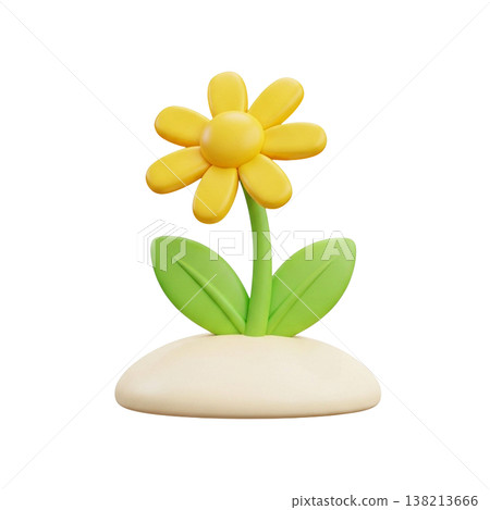 Simple beautiful daisy  flower plant 138213666