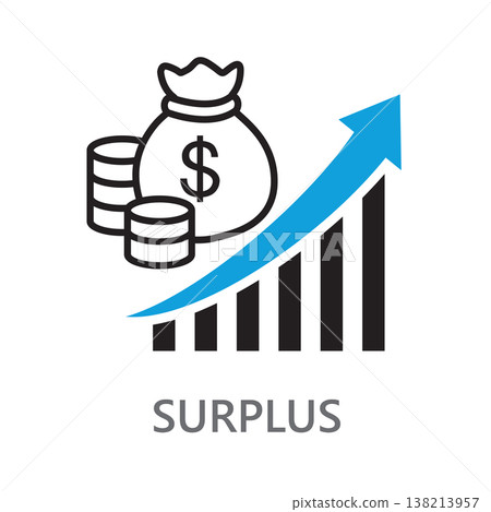 An icon representing growth on a white background. 138213957