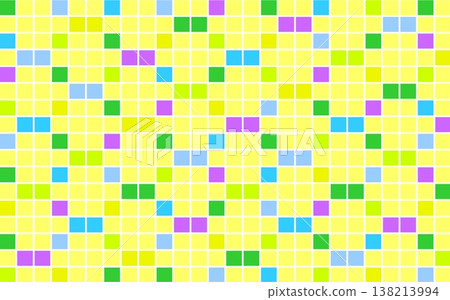Geometric pattern, square, yellow, green, purple 138213994