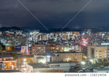 雨中的鹿兒島夜景 138214036