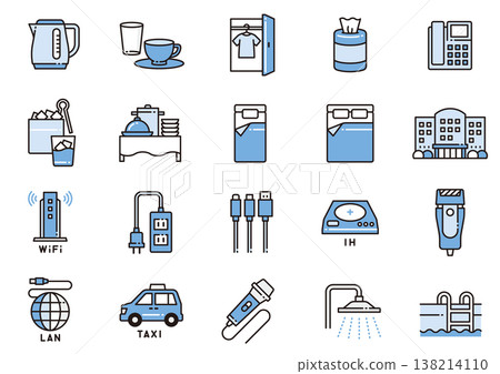 Hotel Amenities Icons (14) Hotel Amenities Icons (14) 138214110