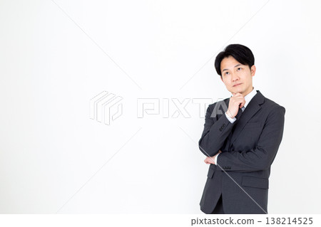Middle-aged middle man businessman 138214525