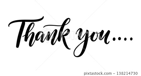 Clean signature thank you lettering design Clean signature thank you lettering design 138214730