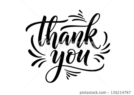 Unique playful thank you text design Unique playful thank you text design 138214767