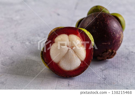 Juicy exotic sweet ripe mangosteen 138215468