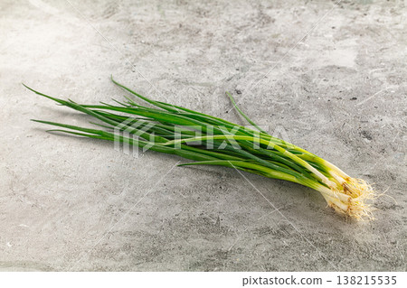 Raw young fresh green onion Raw young fresh green onion 138215535