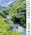 綠意盎然的島間藍河。 138215787