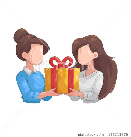 Illustration of Giving gift Illustration of Giving gift 138215876
