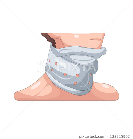 Illustration of Neck brace Illustration of Neck brace 138215902