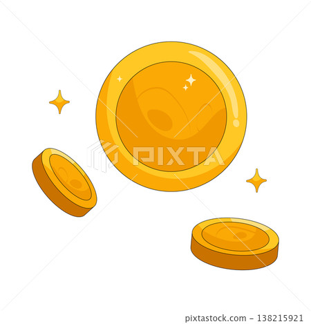 Illustration of Gold coin Illustration of Gold coin 138215921