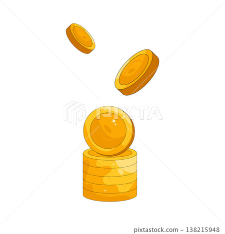 Illustration of Stacked coins Illustration of Stacked coins 138215948