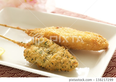 Deep-fried skewers Deep-fried skewers 138217299