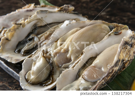 Fresh raw oysters Fresh raw oysters 138217304