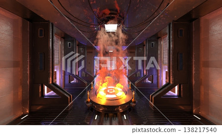 Scenery inside the spacecraft 138217540