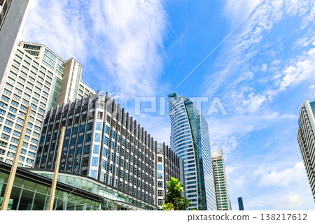 Urban landscape with skyscrapers 138217612
