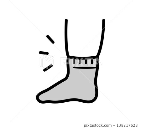 Simple vector icon for swollen feet 138217628