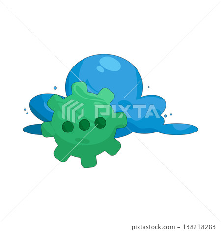 Illustration of Cloud setting Illustration of Cloud setting 138218283