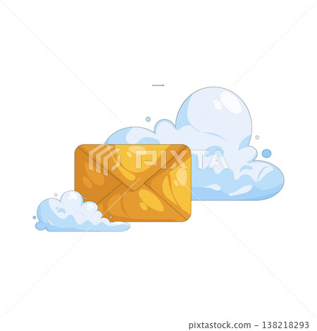 Illustration of Cloud email Illustration of Cloud email 138218293
