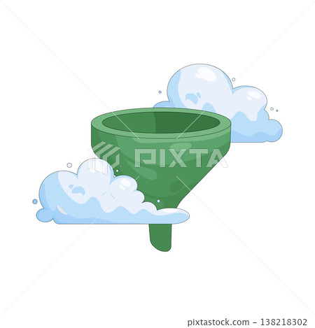 Illustration of Cloud funnel Illustration of Cloud funnel 138218302