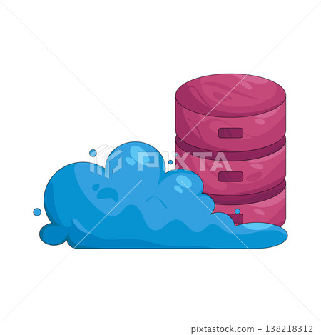 Illustration of Cloud data Illustration of Cloud data 138218312