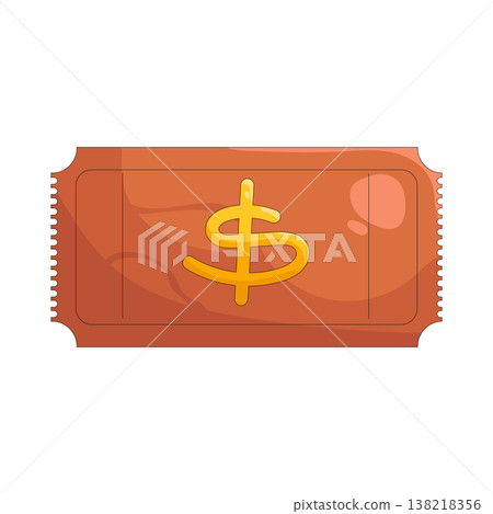 Illustration of Coupon with dollar sign Illustration of Coupon with dollar sign 138218356