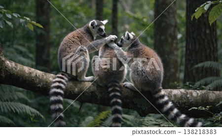 lemurs katta lemurs katta 138218383