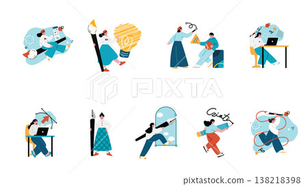 Illustration set of creators Illustration set of creators 138218398