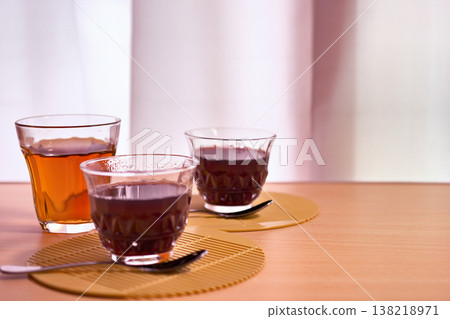 Delicious-looking cold grape jelly Delicious-looking cold grape jelly 138218971