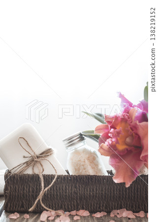 Spa items with orchid Spa items with orchid 138219152