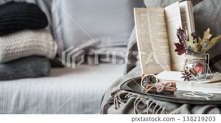Still life details of living room 138219203