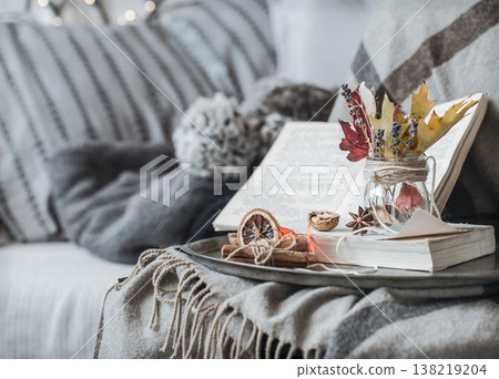 Still life details of living room 138219204