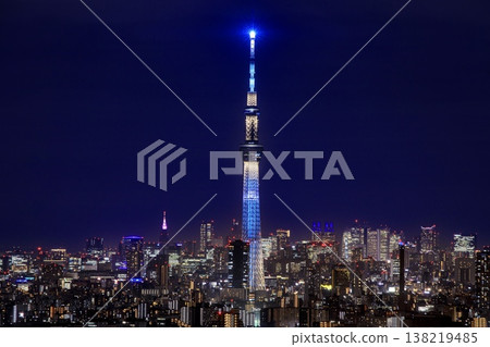 【東京百大夜景】從市川I-Link Town眺望東京晴空塔與新宿夜景 138219485