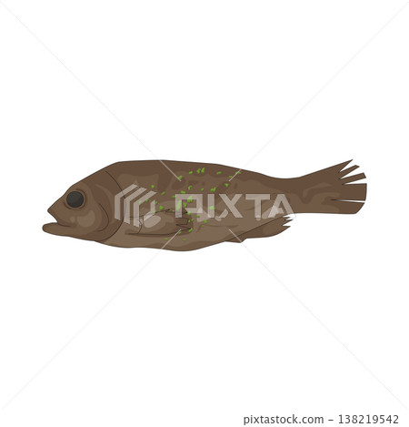 Illustration of Fried fish 138219542