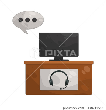 Illustration of help desk   138219545