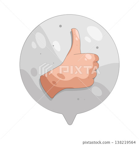Illustration of thumbs up  138219564