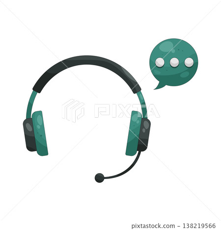 Illustration of headset  138219566
