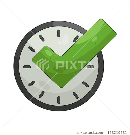 Illustration of On time 138219581