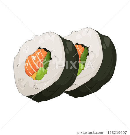 Illustration of sushi roll 138219607