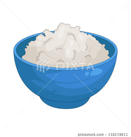 Illustration of rice bowl Illustration of rice bowl 138219611