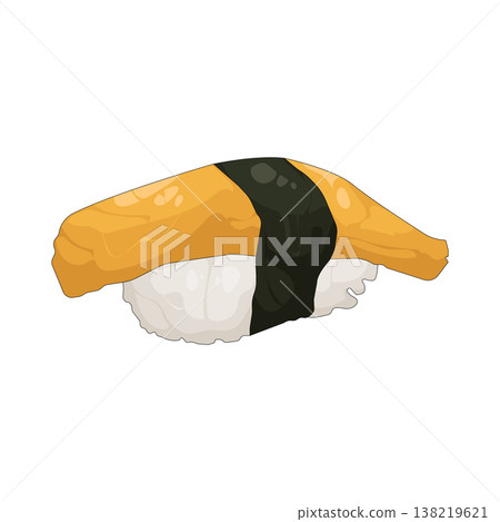 Illustration of Tamago sushi Illustration of Tamago sushi 138219621