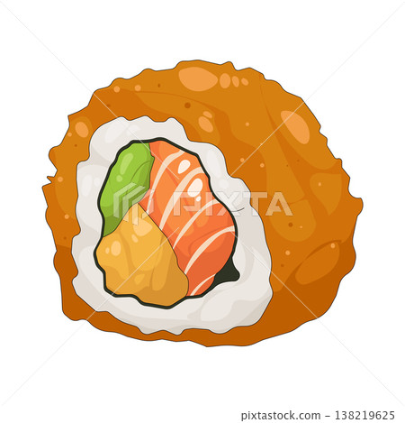 Illustration of sushi roll Illustration of sushi roll 138219625
