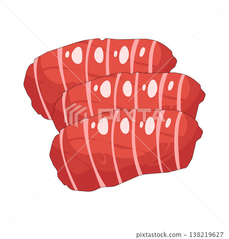 Illustration of tuna sashimi Illustration of tuna sashimi 138219627