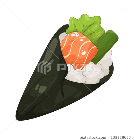 Illustration of Temaki sushi Illustration of Temaki sushi 138219633