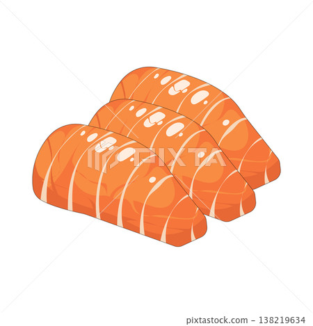 Illustration of Salmon sashimi Illustration of Salmon sashimi 138219634